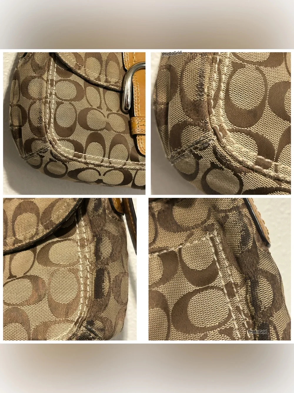COACH Vintage Soho Signature Flap Shoulder Bag VTG Y2K (F15668)